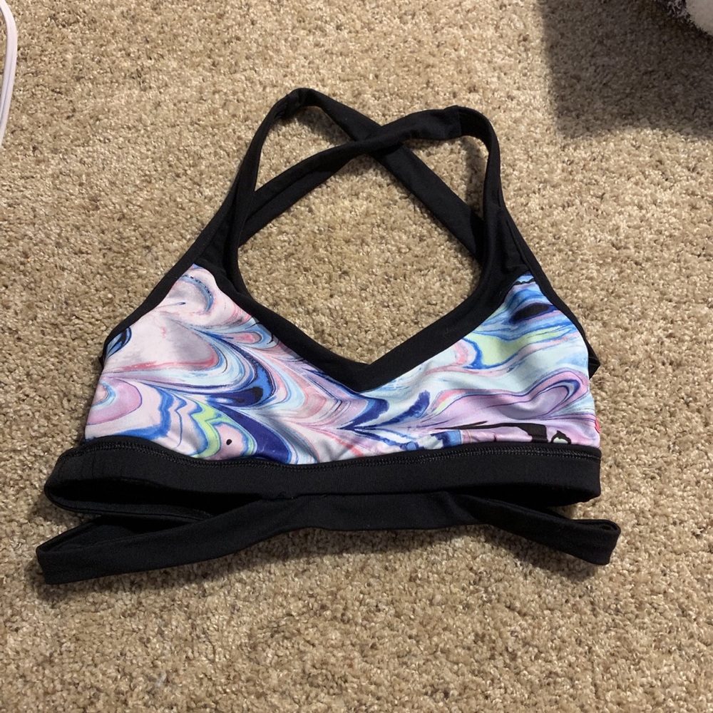 Strappy sports bra